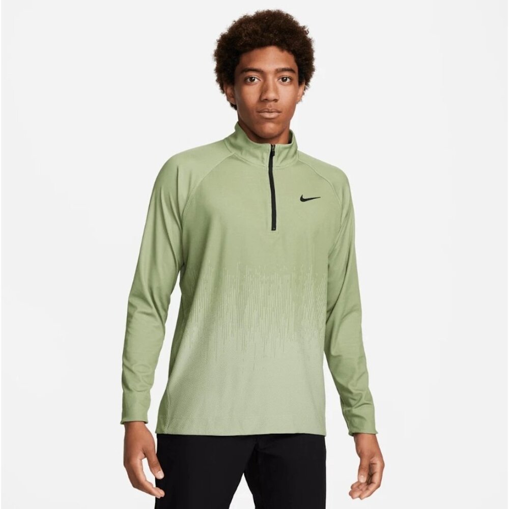Size Medium - $120 Nike Tour Men's Dri-FIT ADV 1/2-Zip Golf Top Green